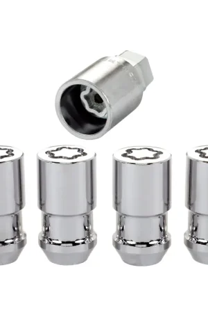 McGard Wheel Lock Nut Set - 4pk. (Cone Seat) 1/2-20 / 3/4 & 13/16 Dual Hex / 1.66in. Length - Chrome High Quality