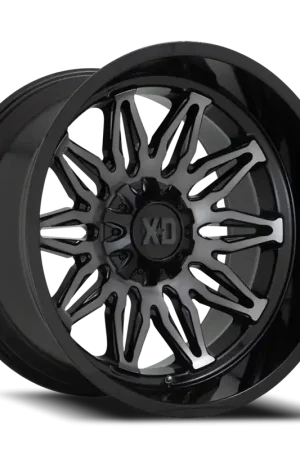 Buy Today XD Series Gunner XD859 GBM-GT 22x12 -44 6x135/6x139.7mm 106.1mm Gloss Black Machined-Gray Tint