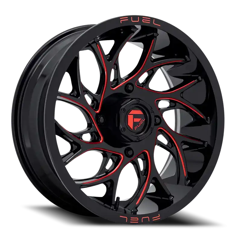 Fuel Runner UTV D779 18x7 +13 4x137mm 110.2mm Gloss Black Milled Candy Red Sale