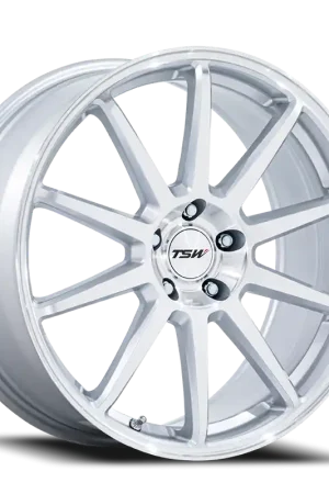 TSW Canard TW004 GSM 20x9 +35 5x114.3mm 72.56mm Gloss Silver Machined Face Holiday Sale