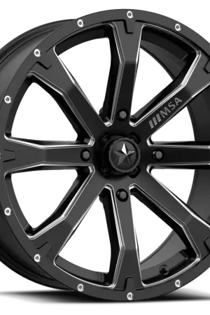 MSA Bounty M42 20x7 +10 4x156mm 132mm Satin Black Milled Low Price