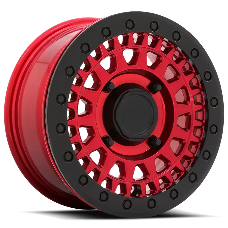 Black Rhino Parker Beadlock UTV RD 15x7 +51 4x156mm 132mm Candy Red Black Bead Ring Luxury