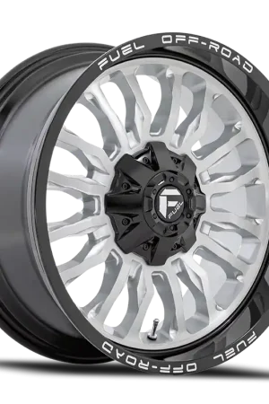 Fuel Arc D798 20x9 +1 5x114.3/5x127mm 78.1mm Silver Brushed Face-Milled Black Lip Seasonal Sale